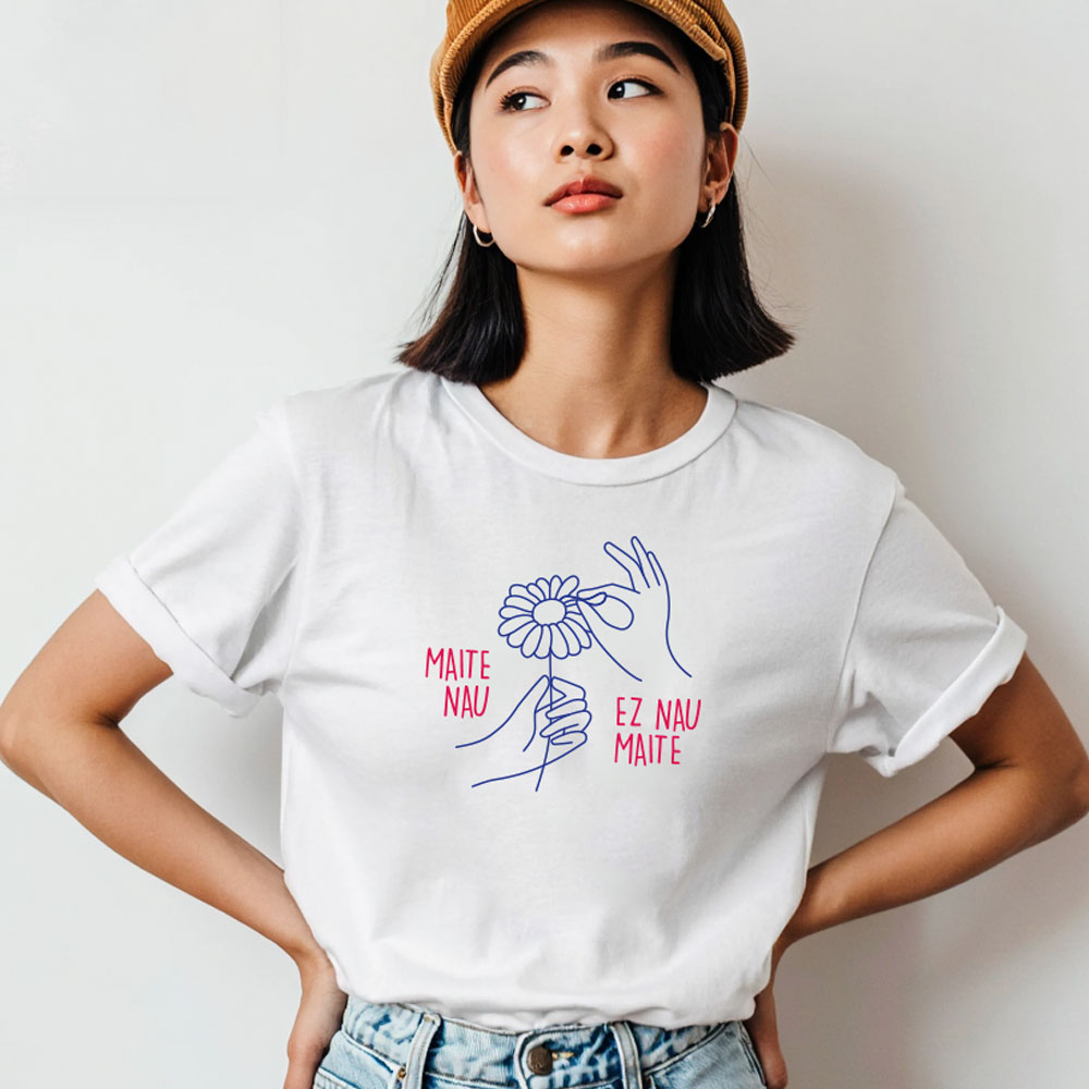 Camiseta de mujer “Maite nau, ez nau maite” - Imagen 2