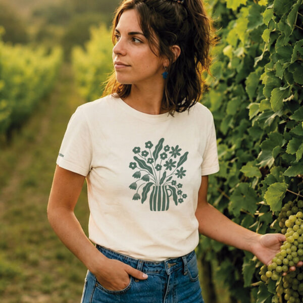 Camiseta de mujer ramo de flores verdes